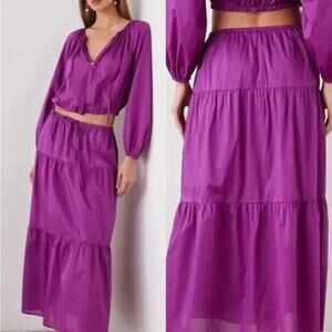 Rails Mary Tiered Cotton Set in Berry - XS